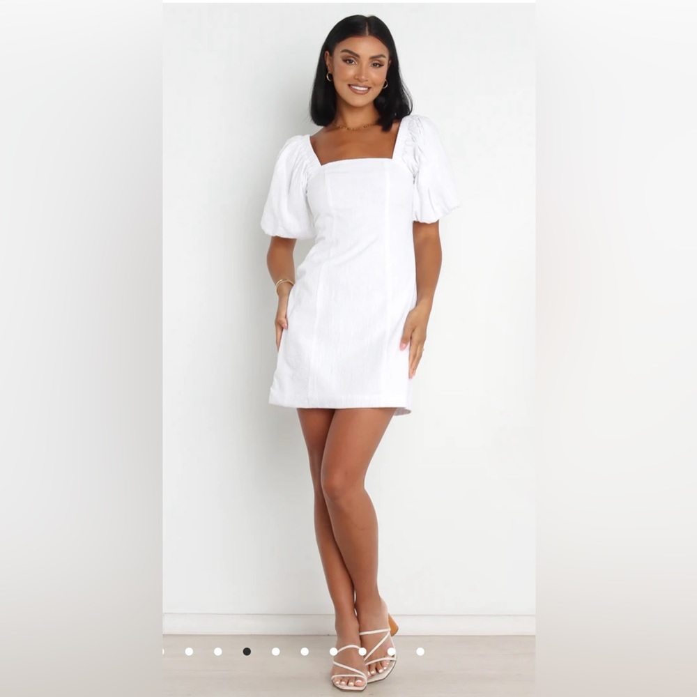 NWT Petal & Pup white puff sleeve mini dress